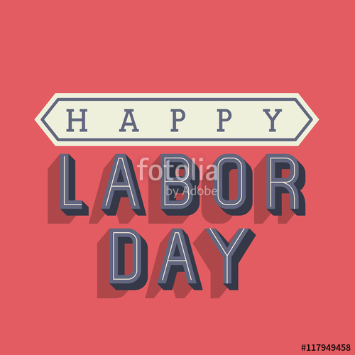 500x500 Happy Labor Day Icon Vector Isolated Graphic Stock Image