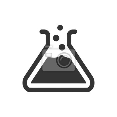 400x400 Labor Icon Fototapete Fototapeten Becherglas, Lab, Wissenschaft