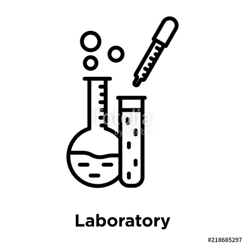 500x500 Laboratory Icon Vector Isolated On White Background, Laboratory