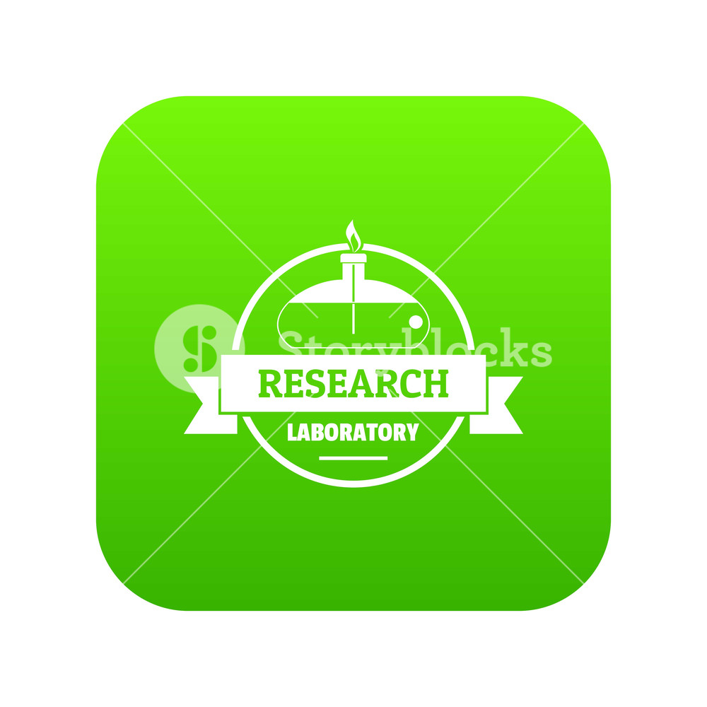 1000x1000 Research Laboratory Icon Green Vector Isolated On White Background