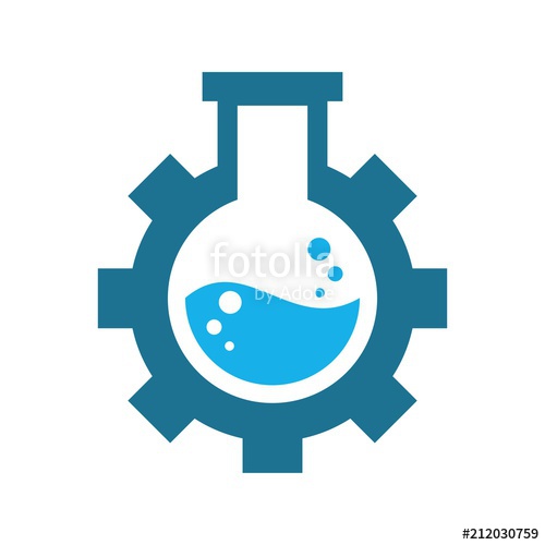 500x500 Flask Logo Laboratory Icon Chemical Symbol Vector