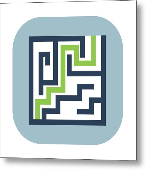 493x572 Labyrinth Icon Metal Print