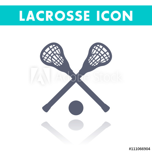 Lacrosse Icon Isolated On White, Lacrosse Sticks And Ball, Vector 500x500 Lacrosse Icon Isolated On White, Lacrosse Sticks And Ball, Vector