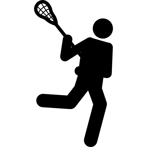 Lacrosse Silhouette Of A Person With A Racquet Icons Free Download 512x512 Lacrosse Silhouette Of A Person With A Racquet Icons Free Download