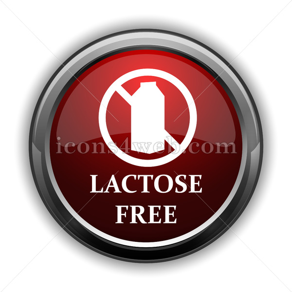 600x600 Lactose Free Icon Red Glossy Web Icon With Shaddow