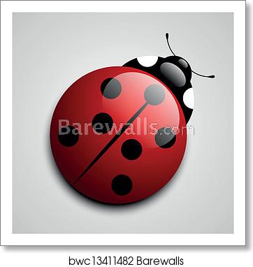 362x382 Ladybug Icon, Art Print Barewalls Posters Prints