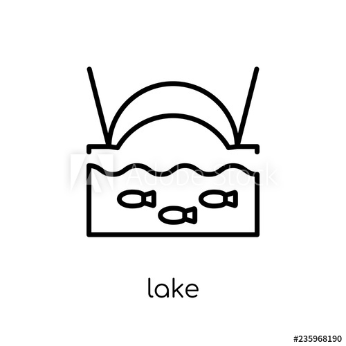 500x500 Lake Icon From Camping Collection