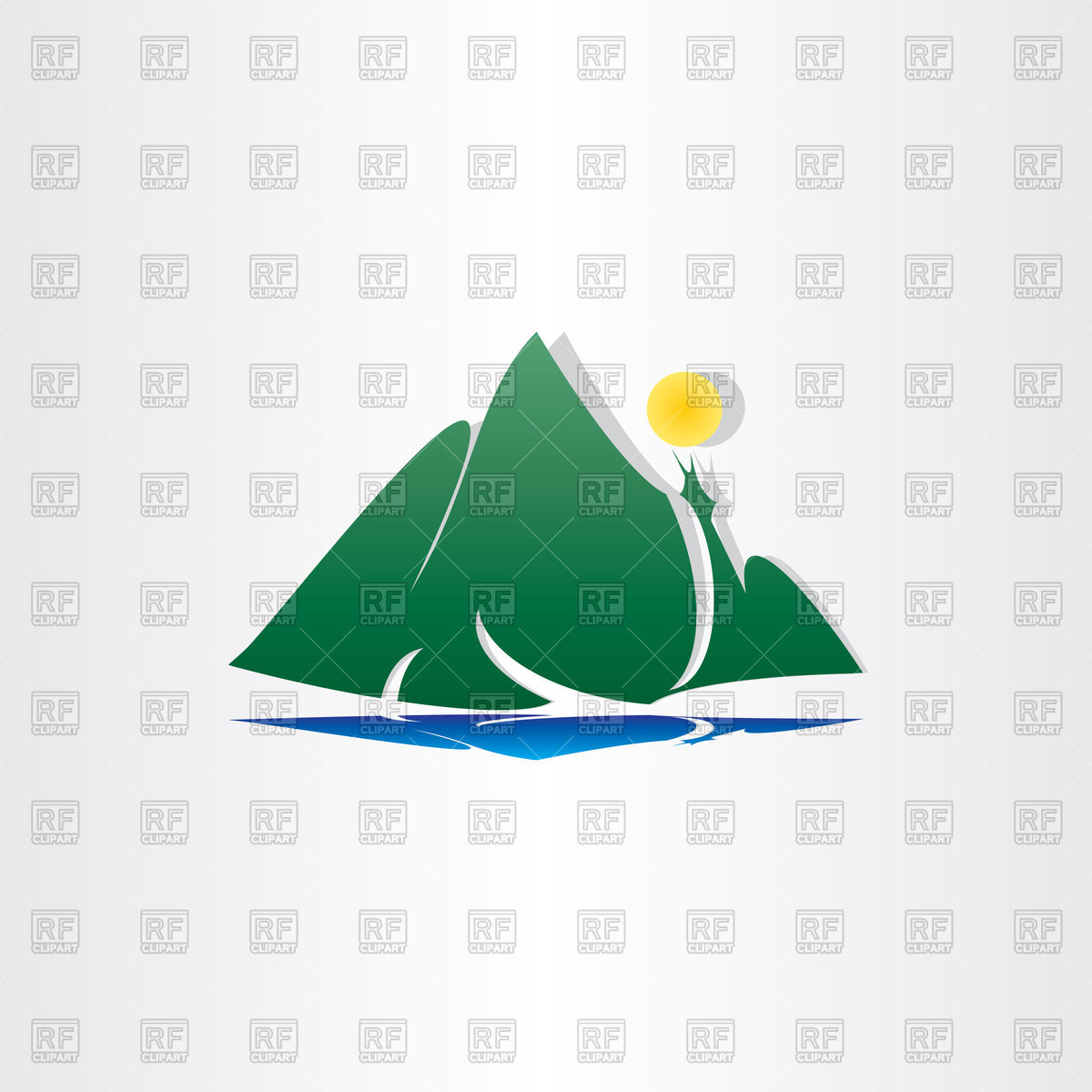 1200x1200 Mountain Lake Icon Vector Image Of Icons And Emblems Blaskorizov