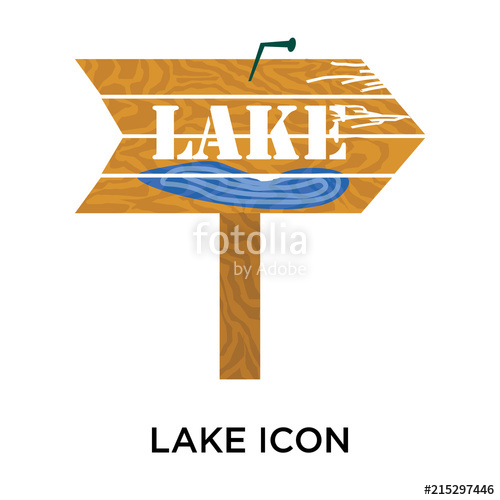 500x500 Lake Icon On White Background Modern Icons Vector Illustration