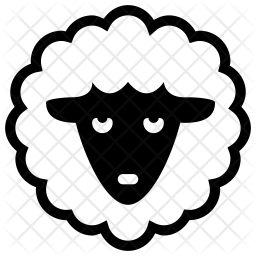 256x256 Lamb Icon Of Glyph Style