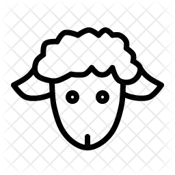 256x256 Lamb Icon Of Line Style
