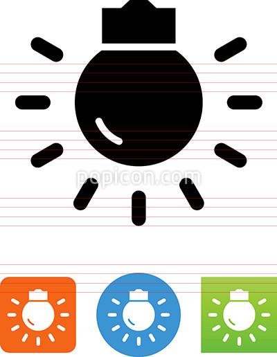 400x516 Vector Overhead Light Bulb Icon