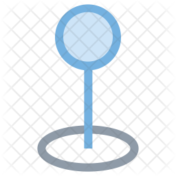256x256 Lamp Post Icon Of Colored Outline Style