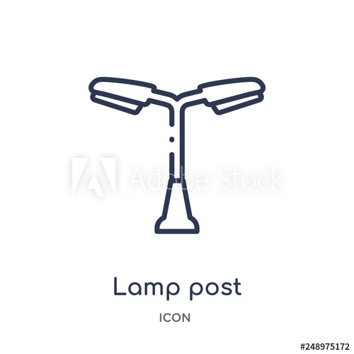 500x500 Lamp Post Icon From Technology Outline Collection Thin Line Lamp