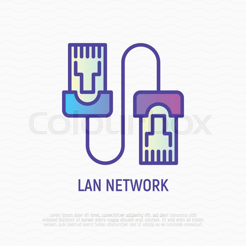 Patch Cable Thin Line Icon Modern Stock Vector Colourbox 800x800 Patch Cable Thin Line Icon Modern Stock Vector Colourbox