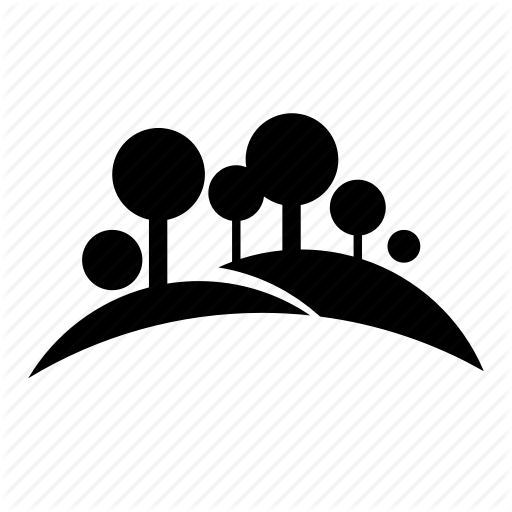 512x512 Bush, Forest, Land, Nature, Silhouette, Tree Icon