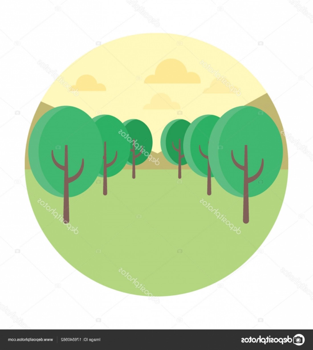 1098x1228 Stock Illustration Forest Land Vector Icon Soidergi