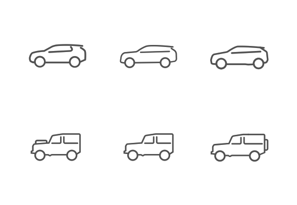 588x406 Land Rover Line Icons Icons