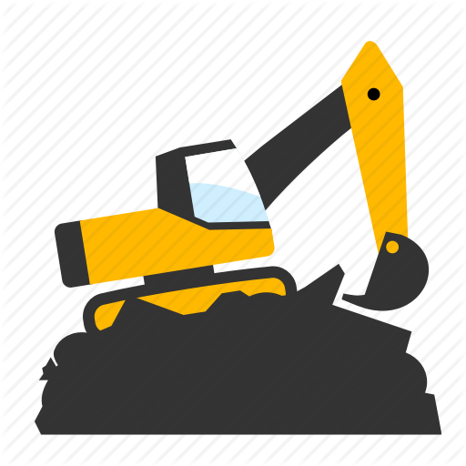 512x512 Excavator, Landfill Icon