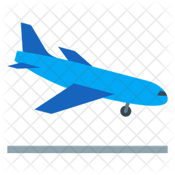 256x256 Airplane Landing Icon Of Flat Style