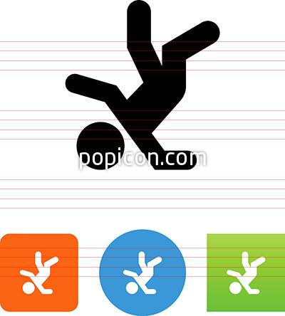 400x444 Person Landing Upside Down Icon