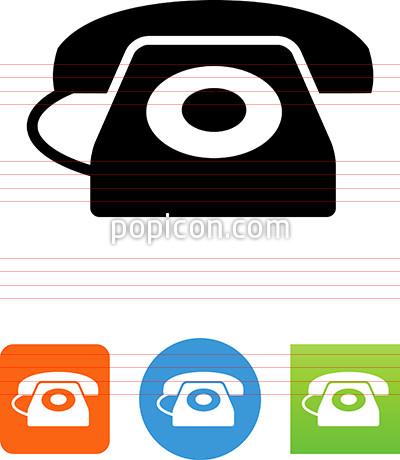 Landline Phone With Dial Icon 400x460 Landline Phone With Dial Icon