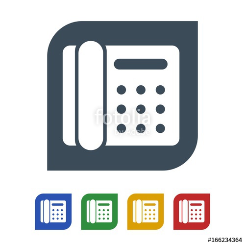 500x500 Landline Phone Icon Isolated On White Background Vector