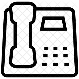 256x256 Landline Phone Icon Of Line Style