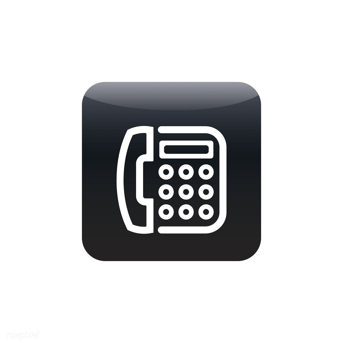 1400x1400 Landline Phone Icon Vector Free Image