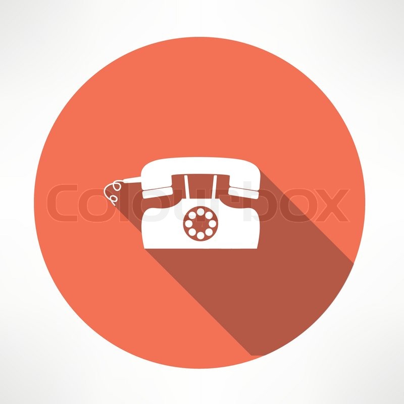 800x800 Retro Landline Phone Icon Stock Vector Colourbox