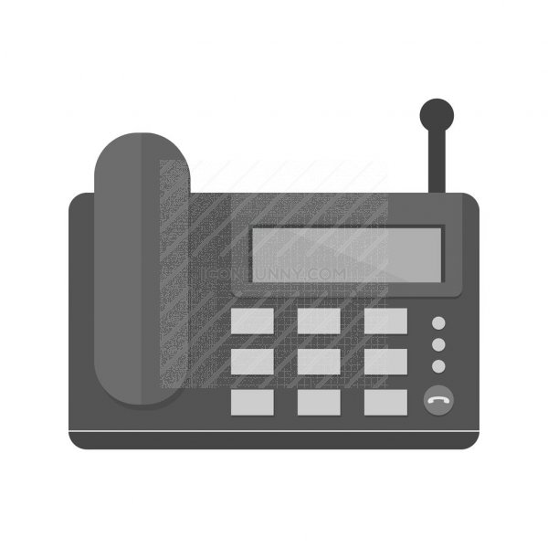 600x600 Wireless Landline Phone Greyscale Icon