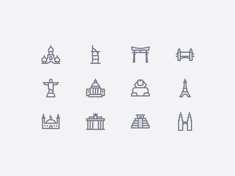 800x600 Landmark Icons