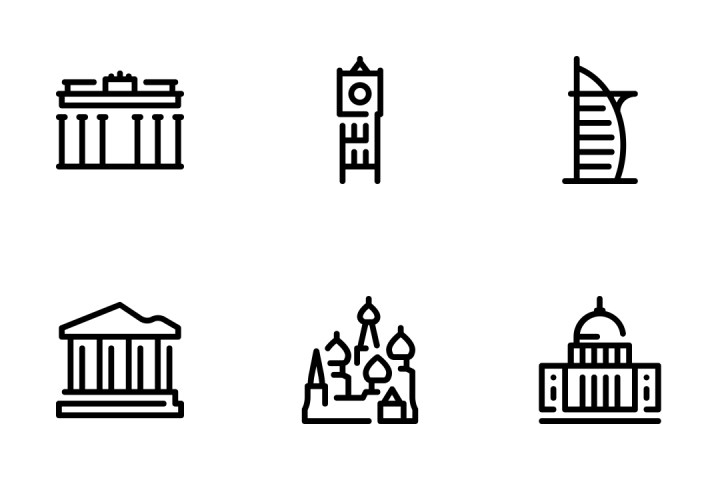 720x480 Download Landmark Icons Icon Pack