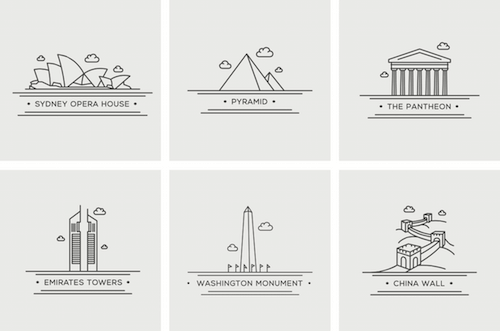 500x331 Freebie World Landmark Icons
