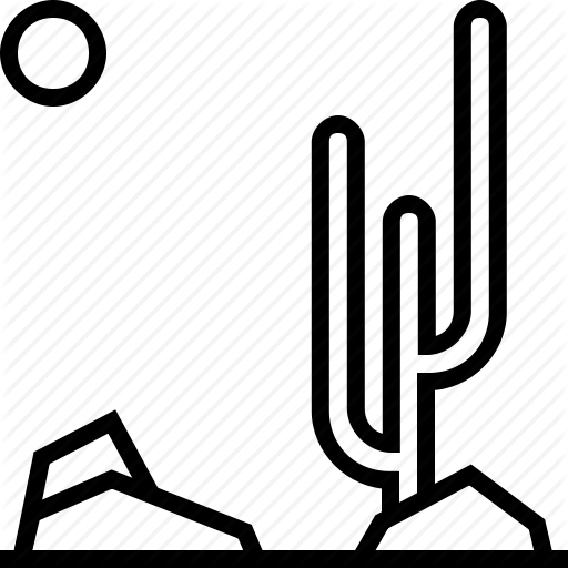 512x512 Cactus, Landscape, Stones, Tree Icon