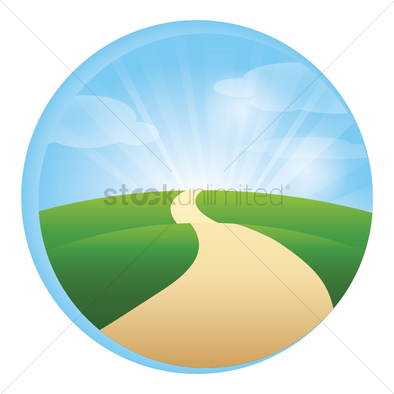 1300x1300 Landscape Icon Vector Image