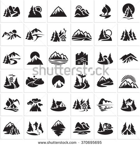 450x470 Mountans Set, Hills, Forest, Wood, Trees, Rivers, Lakes