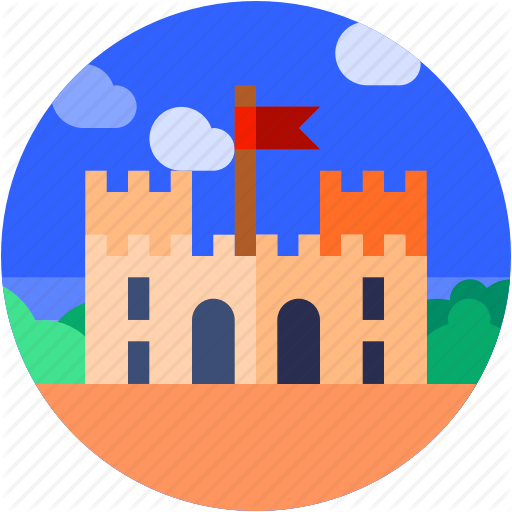 512x512 Building, Castle, Circle, Flat Icon, Historical Building