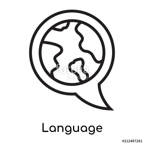 500x500 Language Icon Vector Sign And Symbol Isolated On White Background