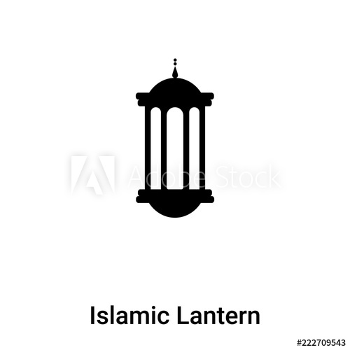 500x500 Islamic Lantern Icon Vector Isolated On White Background, Logo