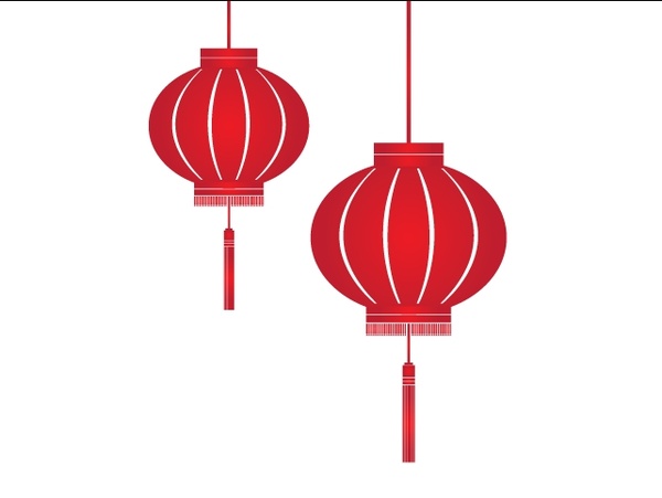 600x451 Red Lantern Icons Traditional Design Style Free Vector In Adobe