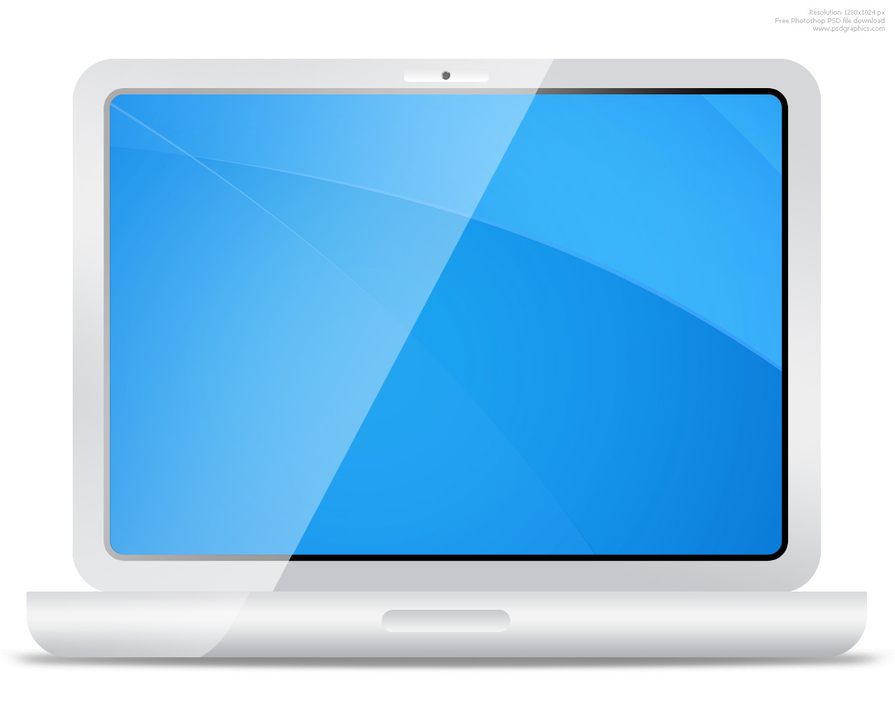 1280x1024 White Laptop Icon Psdgraphics
