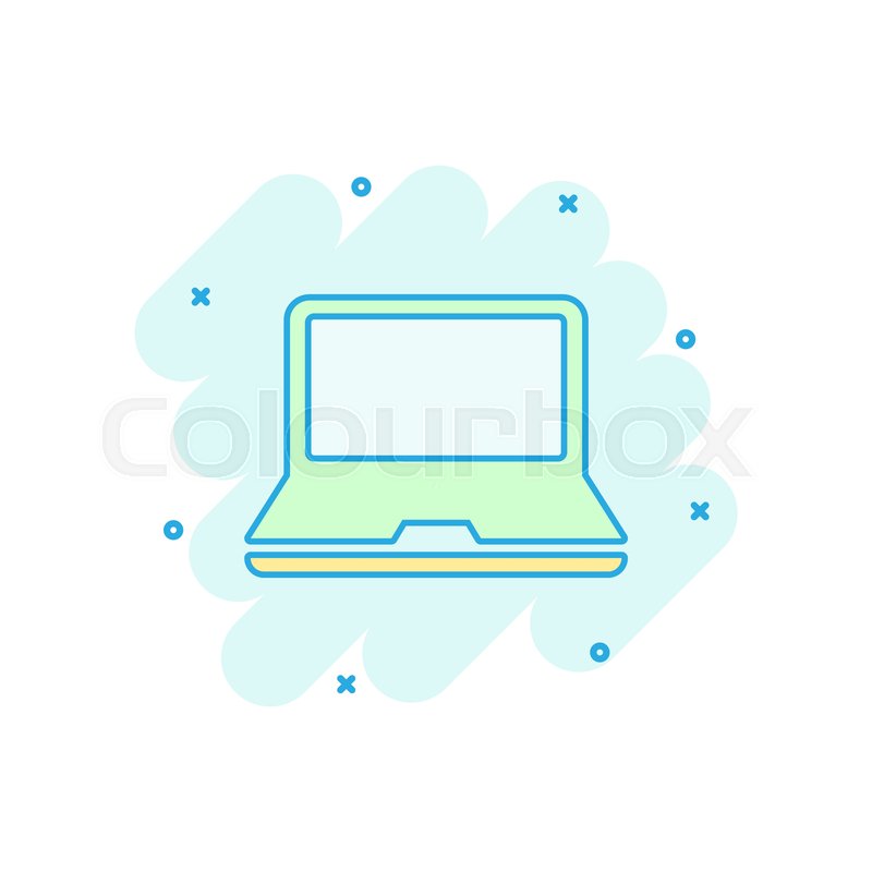 800x800 Vector Cartoon Laptop Computer Icon In Stock Vector Colourbox