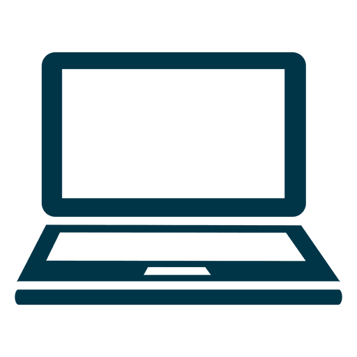 512x512 Laptop Flat Icon Design In Blue