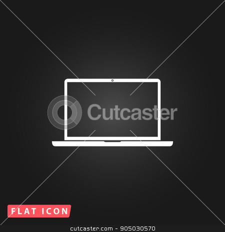 450x464 Laptop Flat Icon Stock Vector