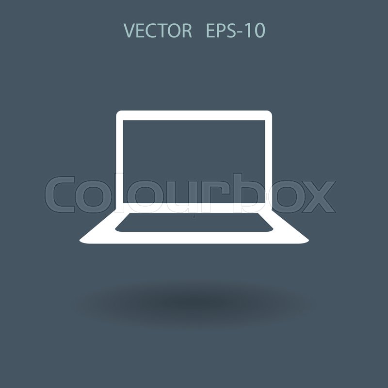 800x800 Flat Icon Of Laptop Vector Stock Vector Colourbox
