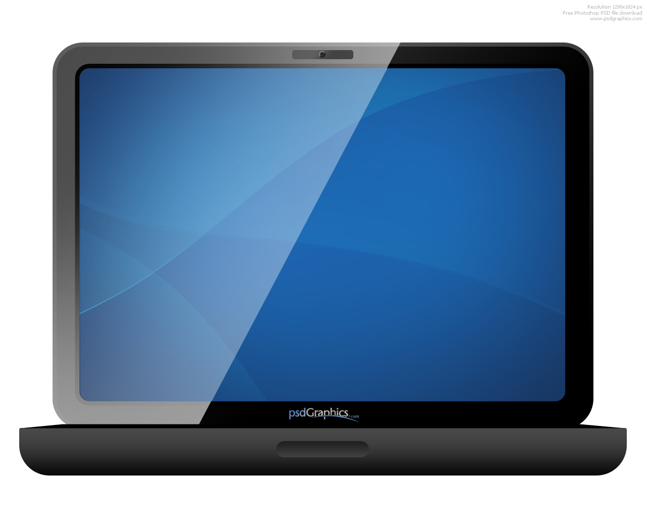 1280x1024 Black Laptop Icon Psdgraphics