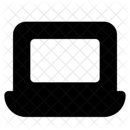 256x256 Laptop Icon Of Glyph Style