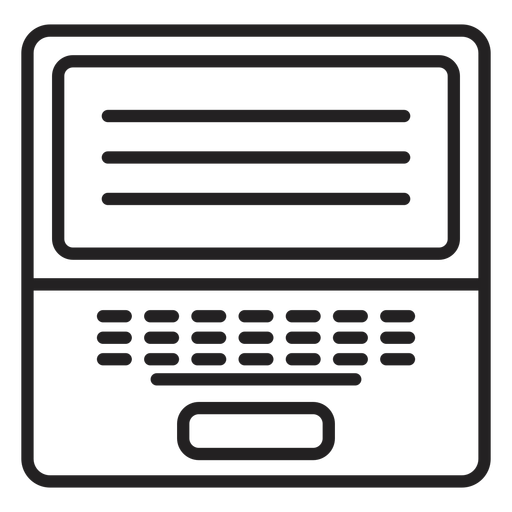 512x512 Black And White Laptop Icon