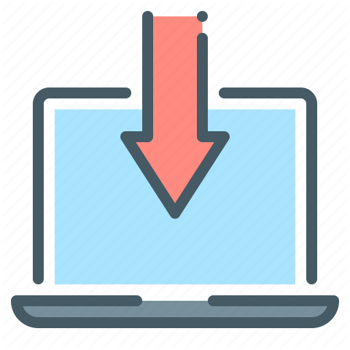 512x512 Arrow, Download, Laptop Icon